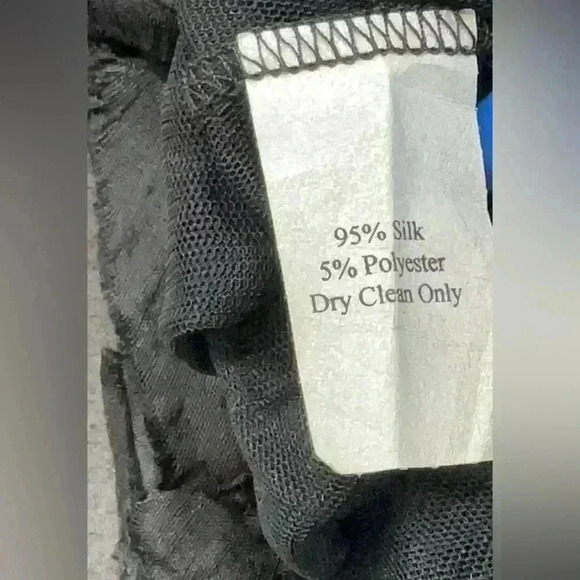 Lee Anderson Art To Wear Silk Cardigan Patchwork Embroidered Ruffled Jacket M - Picture 4 of 4